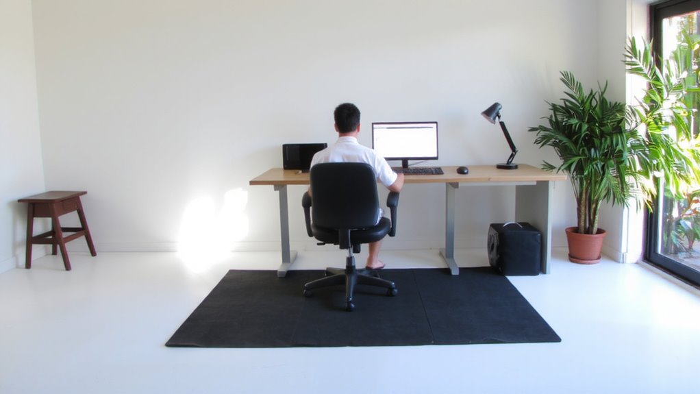 ergonomic setup reduces joint stress