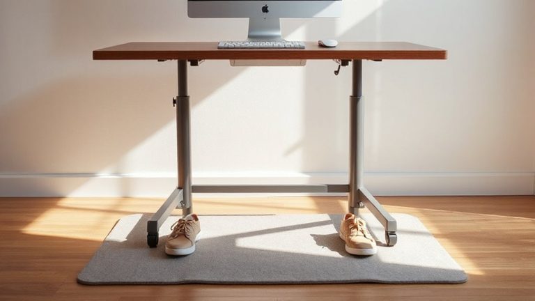 ergonomic standing desk setup