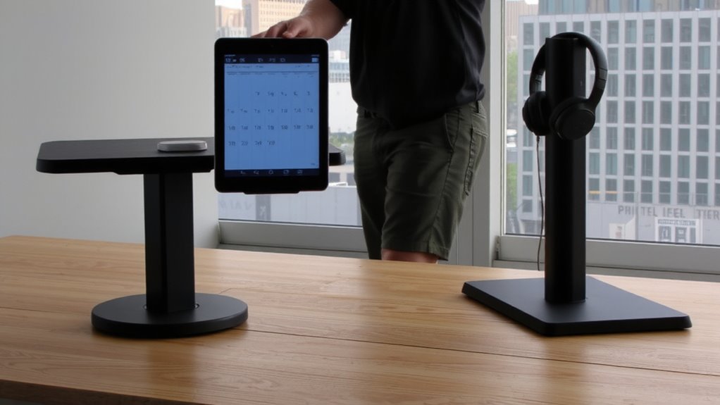 ergonomic standing desk setup