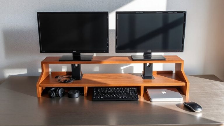 ergonomic storage monitor riser