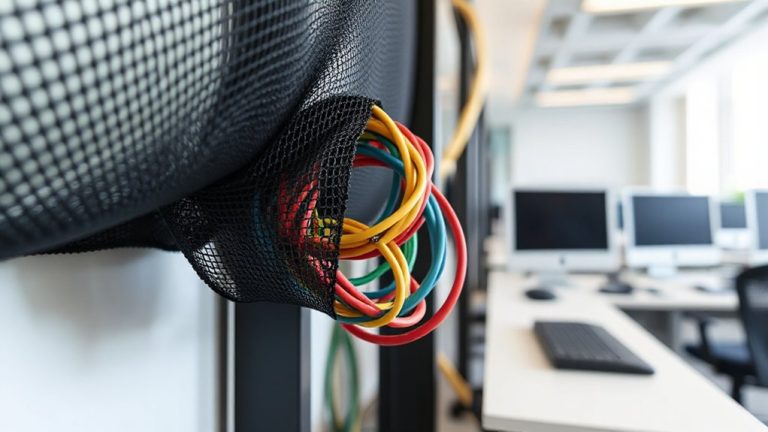 expandable mesh sleeving for offices