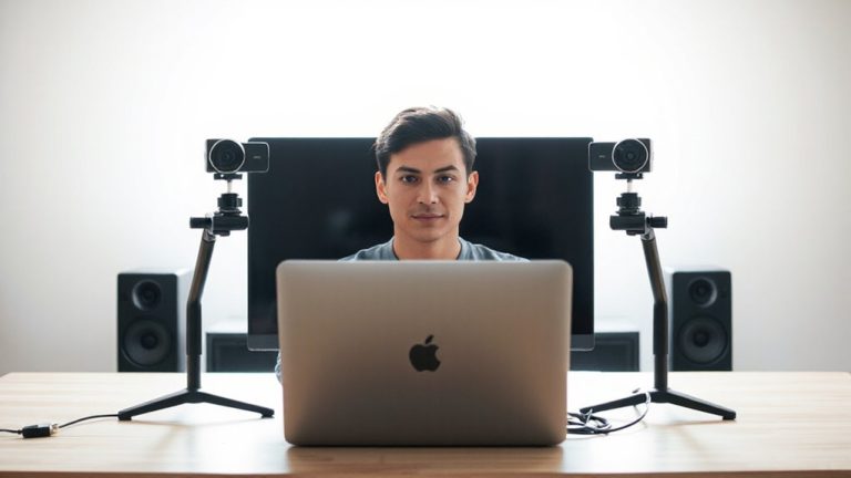 external webcam for centered framing