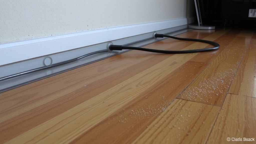 floor cables attract dust