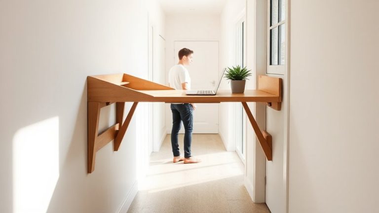 fold down desk space saving solution