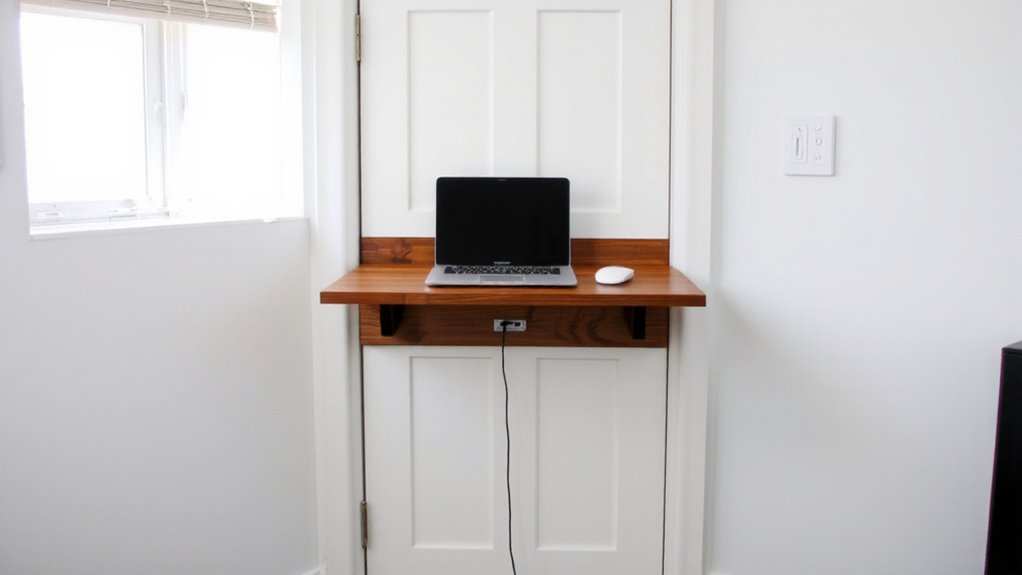 foldable door desk solution