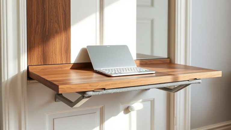 foldable door mounted workstation