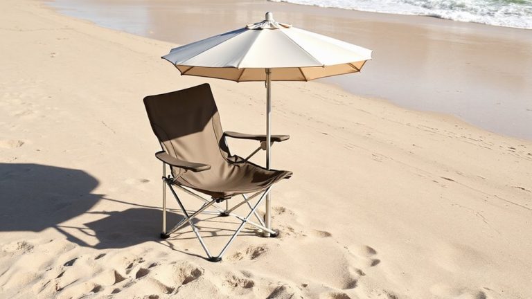 folding chairs with umbrellas