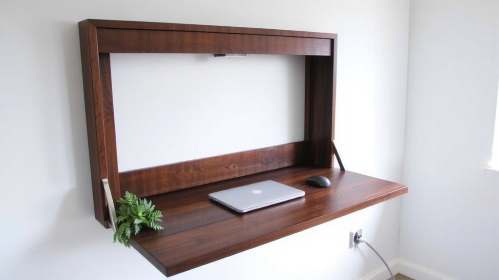 folding wall mounted workstation
