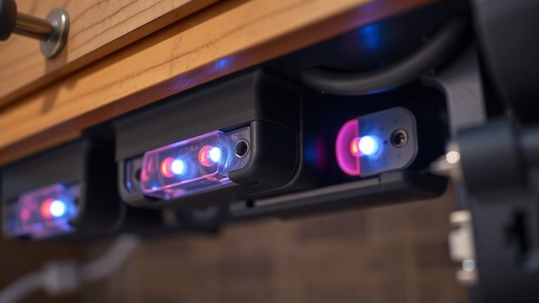forward facing surge protector outlets