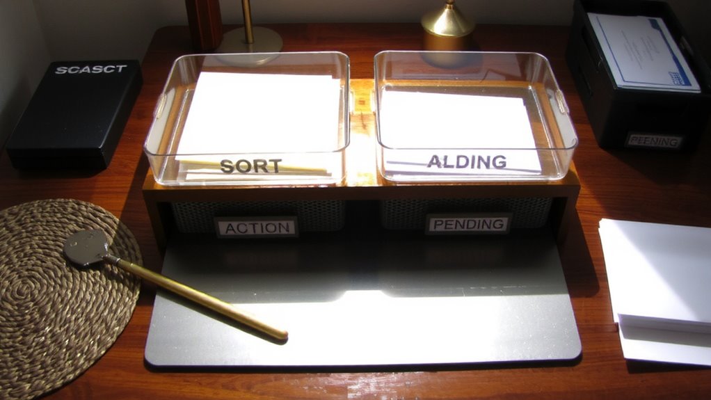 four tray mail system setup