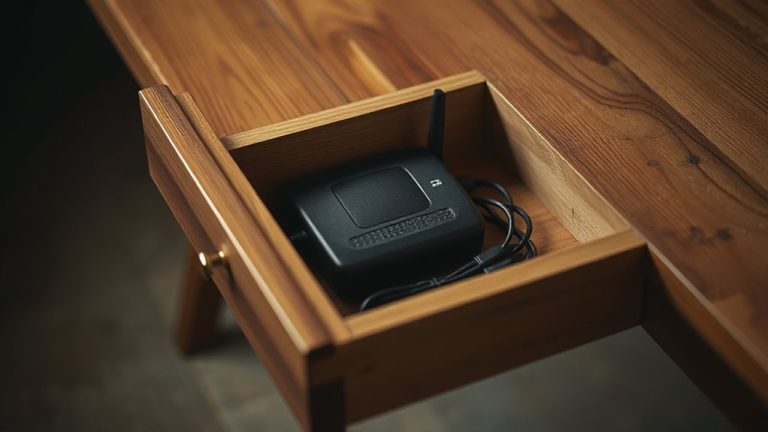 hidden desk compartment storage