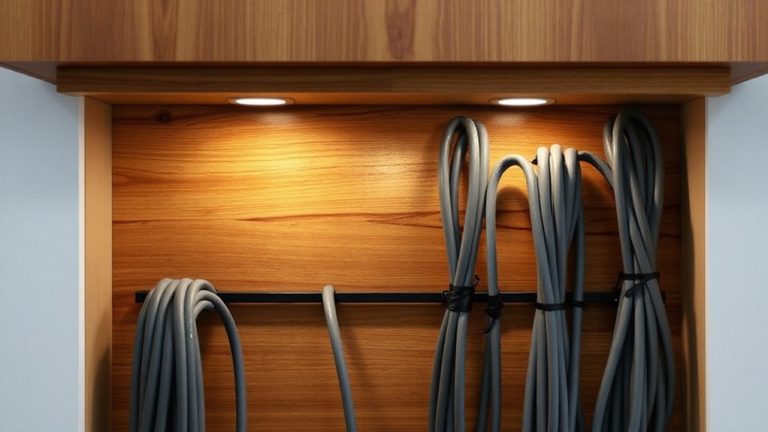hide wires behind wood
