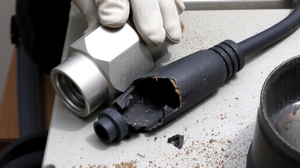 inspect for damaged boots