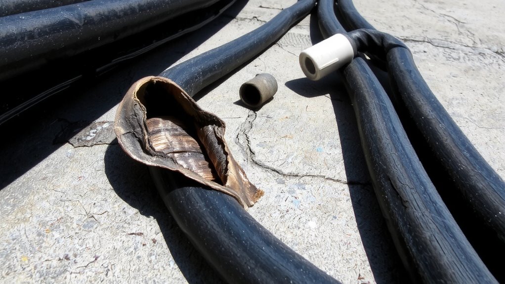inspect for exposed conductors