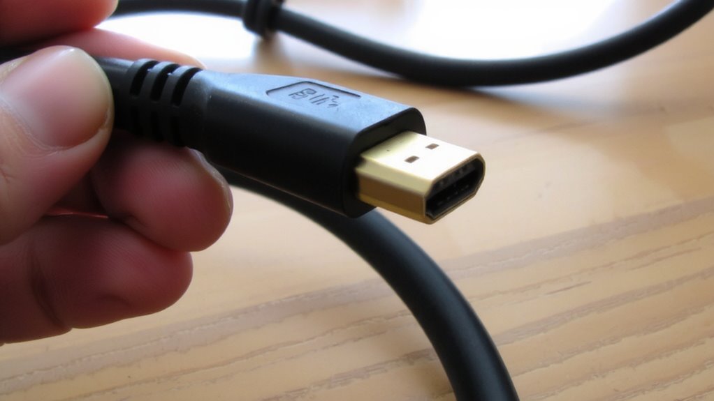 inspect hdmi cable connectors carefully
