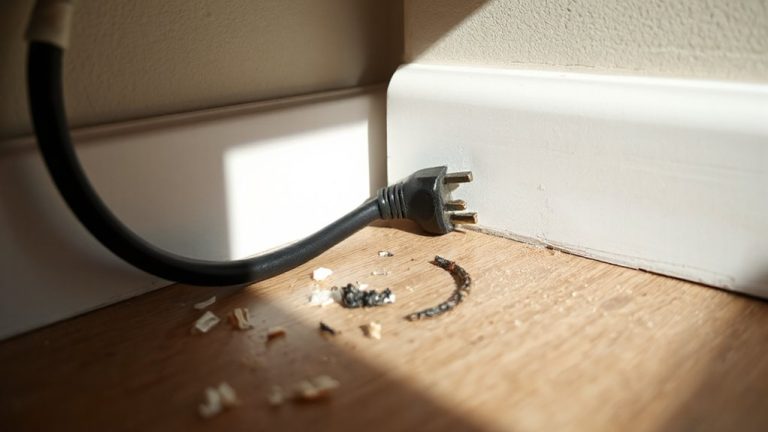 inspecting cords for rodent damage