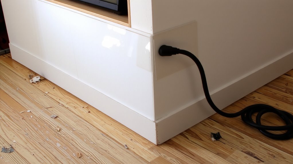 install adhesive cable channels