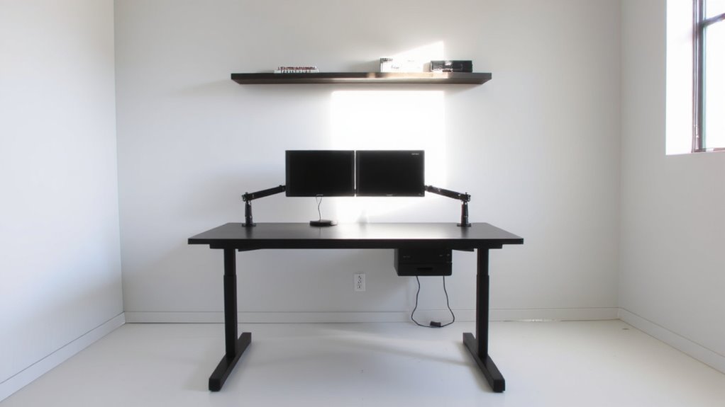 install shelves monitor arms