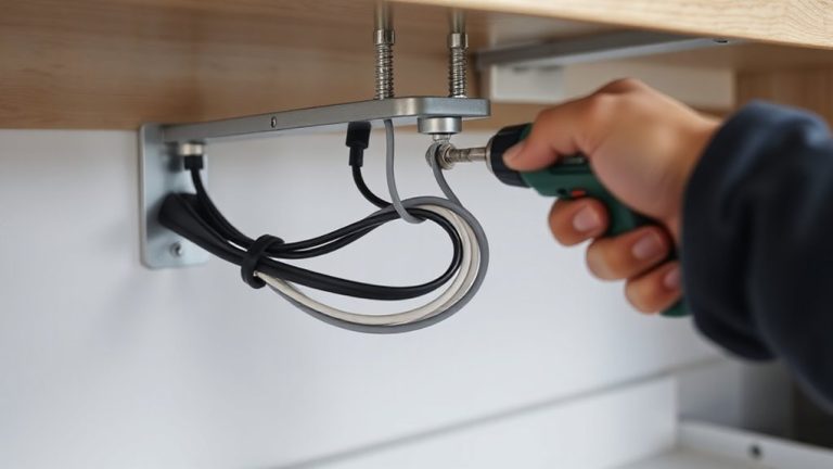 install under desk cable trays