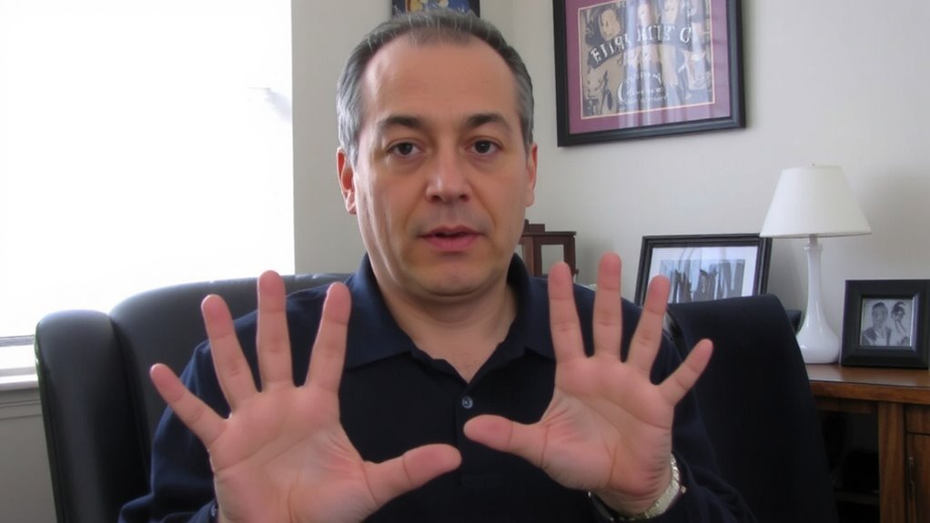 keep hands visible