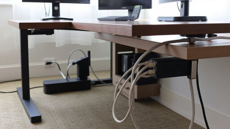 l shaped desk cable management