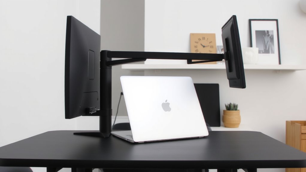 laptop mounting for ergonomics and space