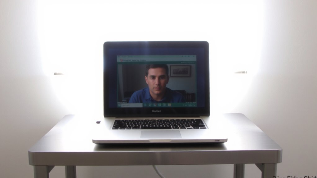 light aligned with webcam