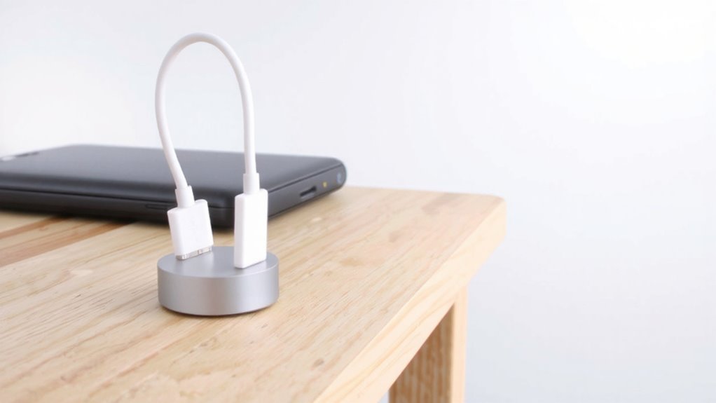 magnetic docks reduce cord clutter