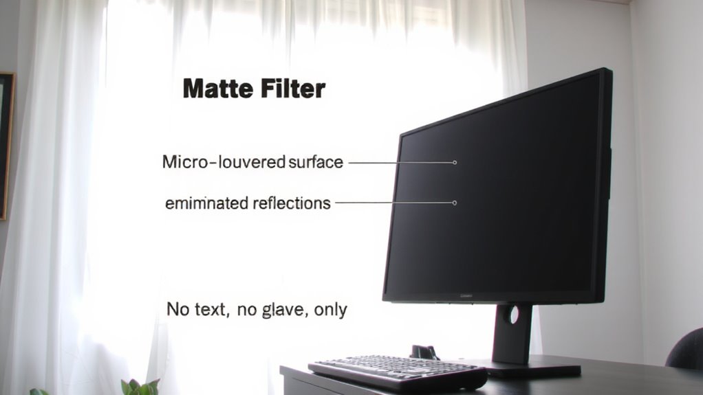matte finish anti glare filters