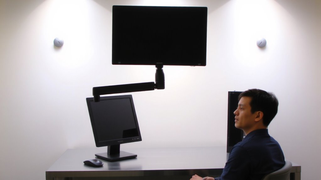 monitor arm at eye level