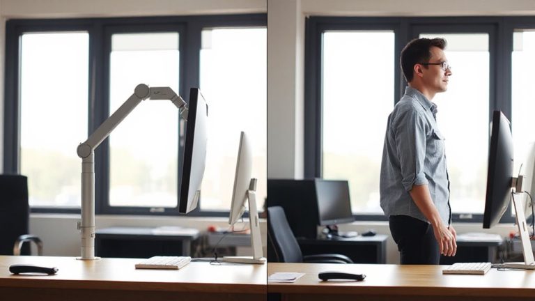monitor arm for eye level alignment