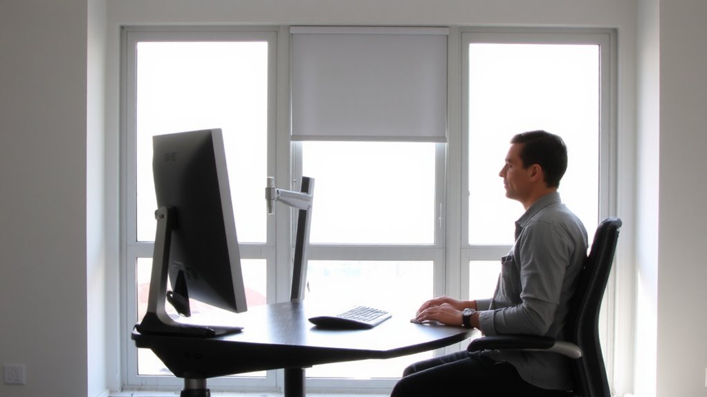 monitor at eye level
