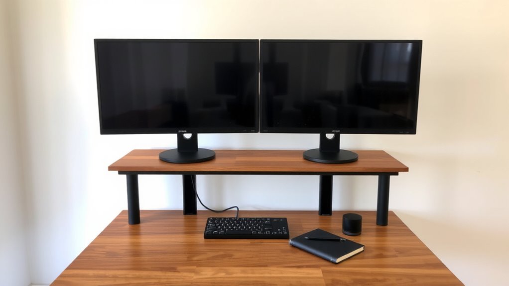 monitor riser with storage