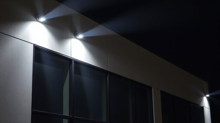 motion activated office window floodlights