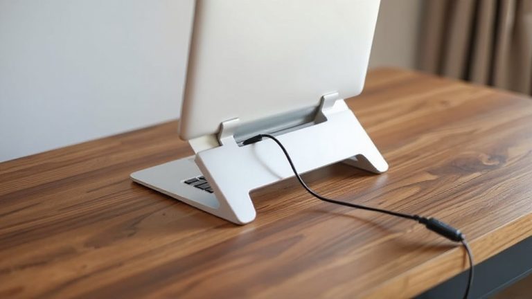 mount laptop stand cable pass through