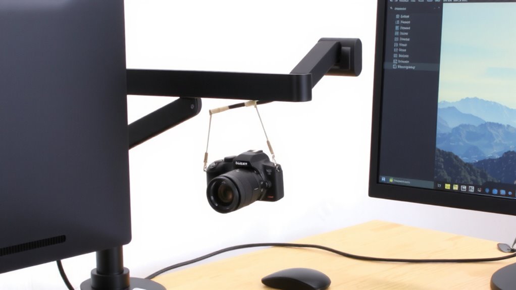 mount that moves with desk