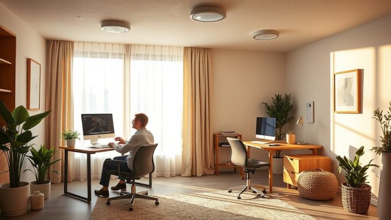 multi occupant home office lighting