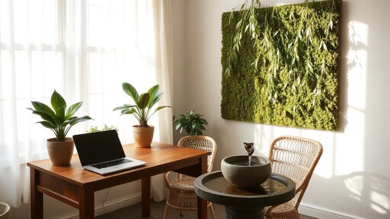 nature in workspace for stress relief