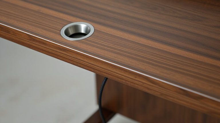 neatly route adapters under desk