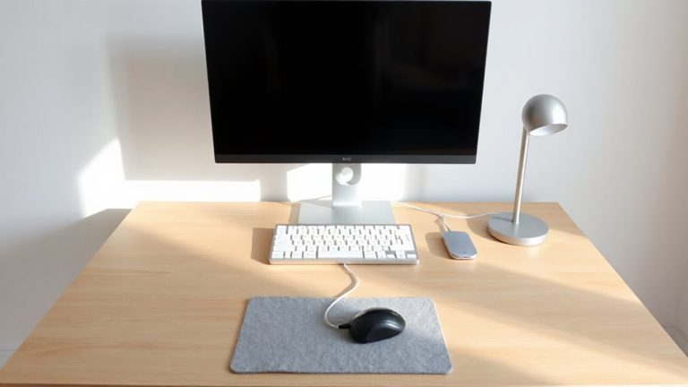 one outlet desk setup
