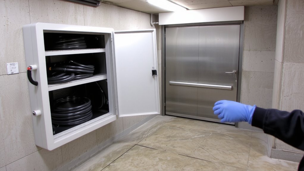 optimal fireproof cabinet placement
