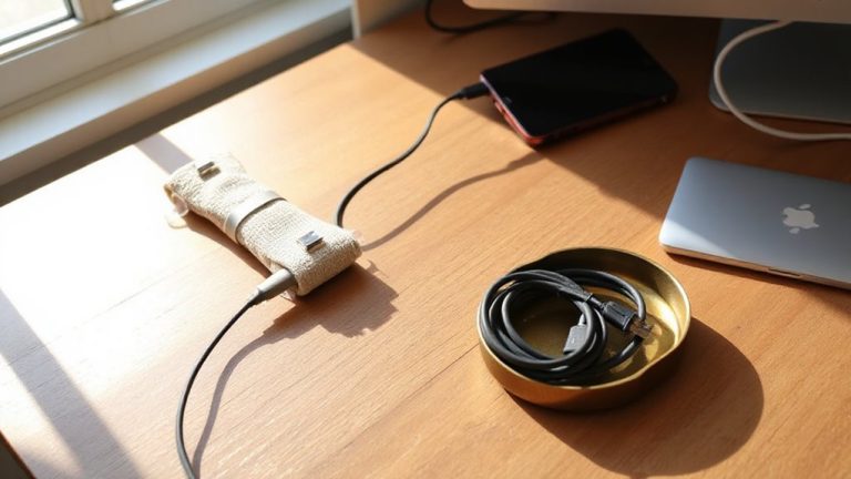 organize desk cables efficiently