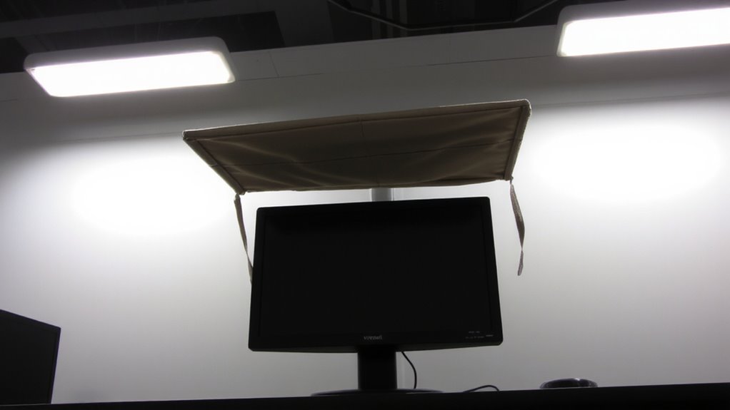 overhead lights cause glare