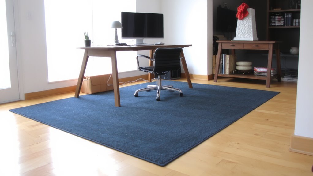 place rugs under desk