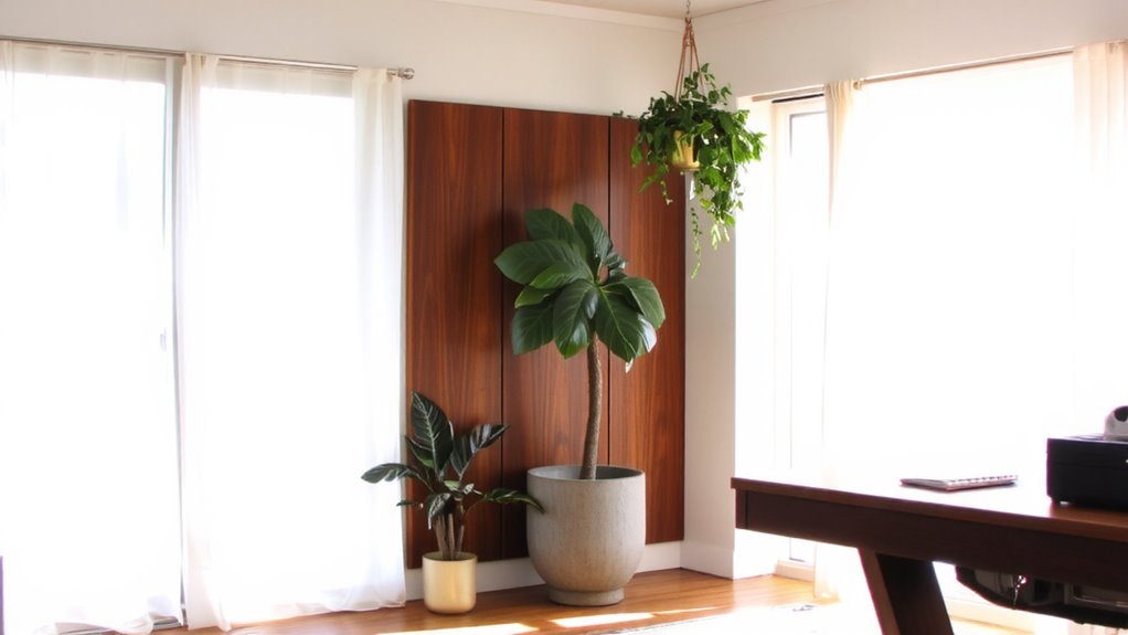 plants reduce noise subtly