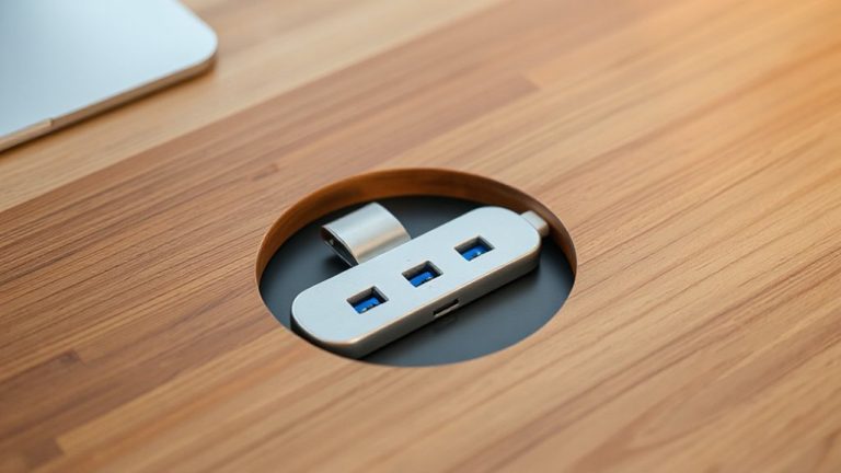 pop up usb desk hub