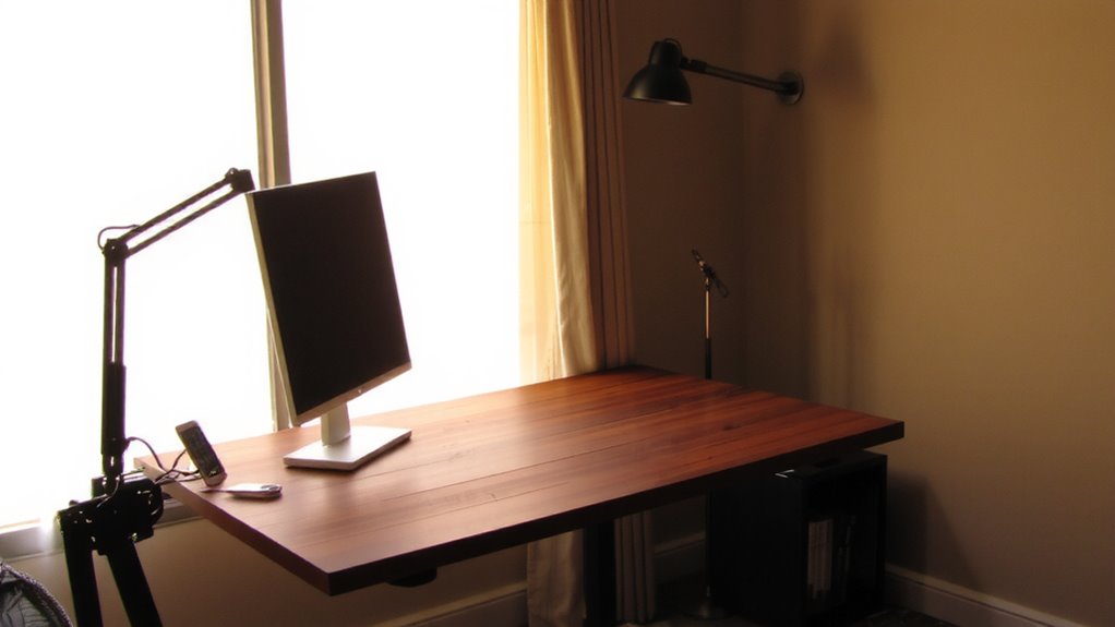 position lamps to reduce glare