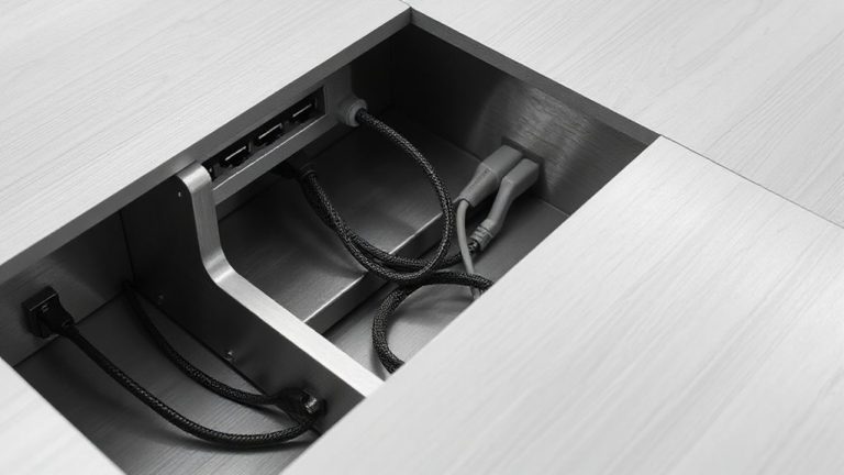 power data cord routing