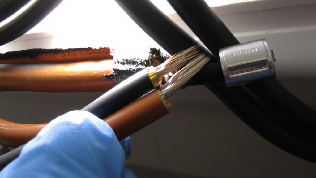 replace damaged cables immediately