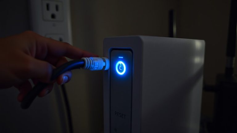 reset cable after power outage